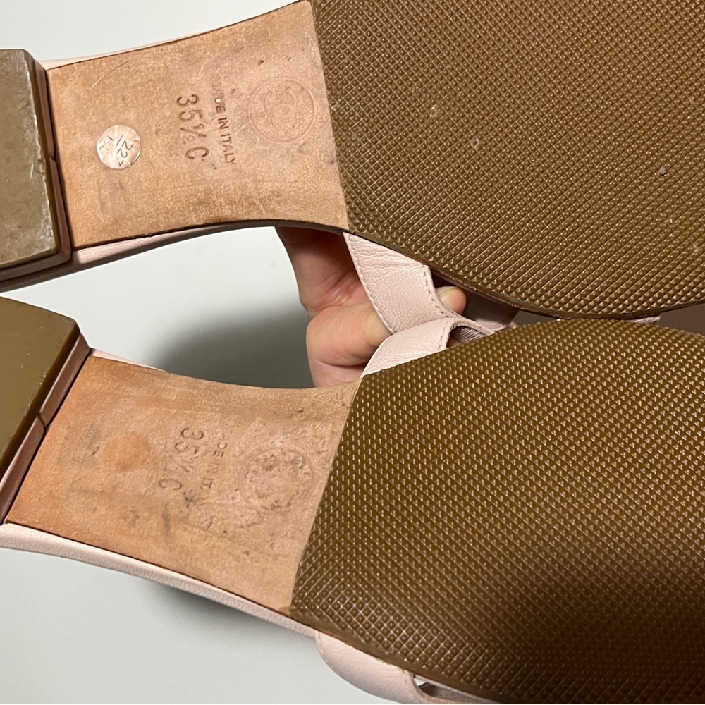 CHANEL Nude light pink Floral Slide Sandals - Picture 4 of 9